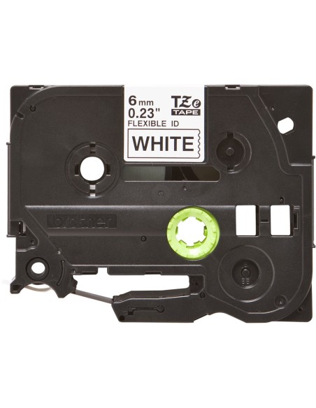 Brother TZe-FX211 Cinta para impresora de etiquetas negro sobre blanco