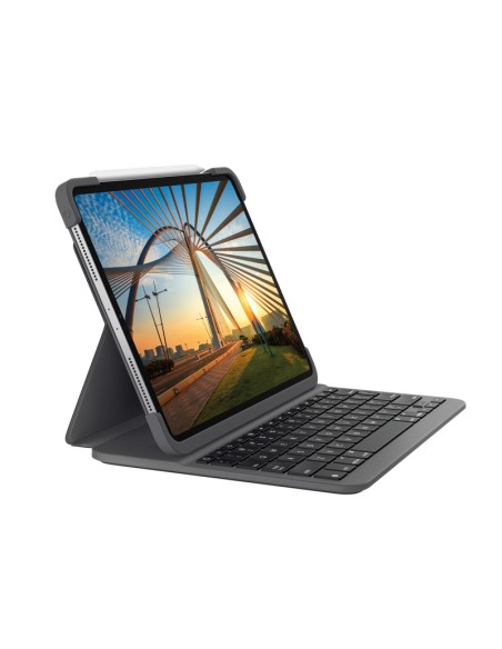 Logitech slim folio pro funda con teclado qwerty bluetooth español Grafito