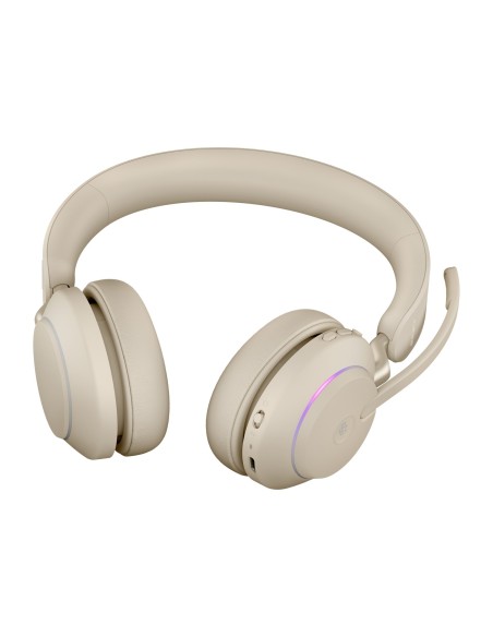 Jabra Evolve2 65, MS stereo auriculares diadema USB Tipo C Bluetooth Beige