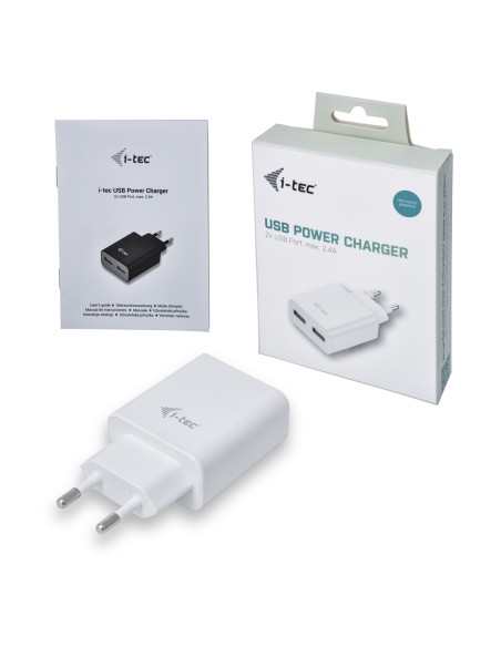 i-tec CHARGER2A4W Cargador pared usb 2.0 2puertos blanco