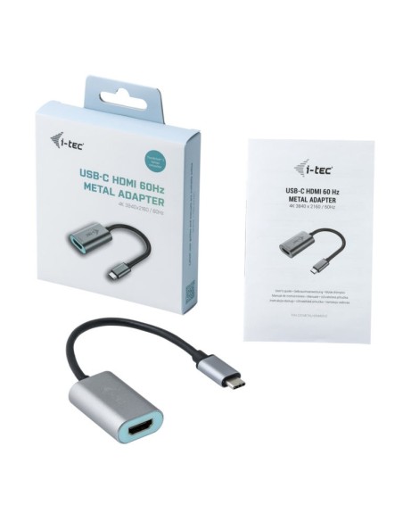 i-tec Metal USB-C HDMI Adapter 4K 60Hz Gris, Turquesa