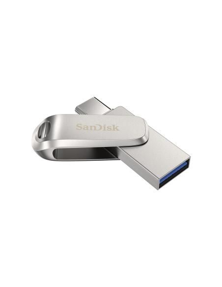 SanDisk Ultra Dual Drive Luxe Memoria flash USB Type-A Type-C 3.2 Gen 1 256GB Acero inoxidable SDDDC4-256G-G46