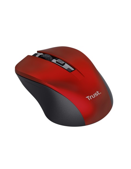 Trust 21871 raton ambidextro rf inalambrico 1800dpi optico negro rojo