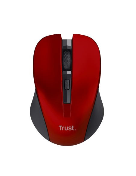 Trust 21871 raton ambidextro rf inalambrico 1800dpi optico negro rojo