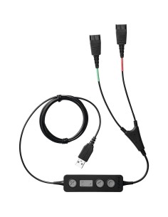JABRA Link 265 cable de audio USB 2.0 Macho 2x QD Macho Negro