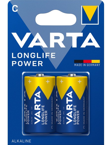 Varta blister 2 pilas alcalinas LR14C longlife power azul plata