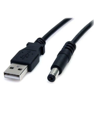 StarTech.com Cable de alimentación USB A a M de Tipo Barril de 5,5mm Negro