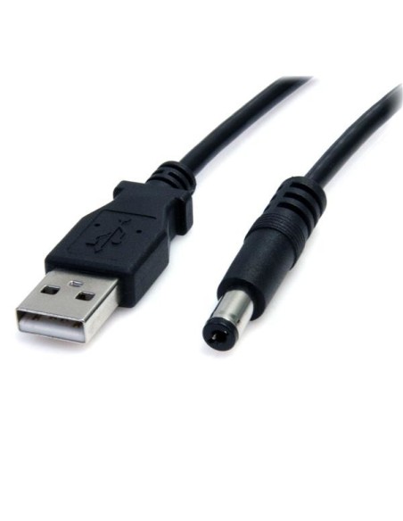 StarTech.com Cable de alimentación USB A a M de Tipo Barril de 5,5mm Negro