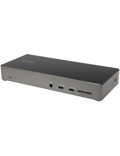 StarTech.com Docking Station usb tipo c para 3 Monitores de 4K con 100W de entrega de alimentacion PD negro gris