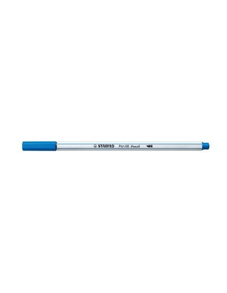 STABILO Pen 68 brush rotulador Medio Azul 1 pieza(s)