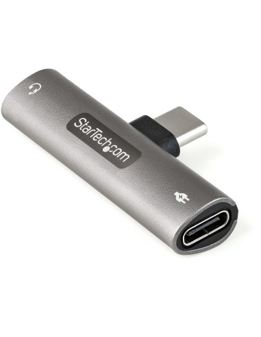 StarTech.com Adaptador de Audio y Carga USB-C - Adaptador de Audio USB Tipo C con Salida TRRS de 3,5mm para Auriculares con Micr