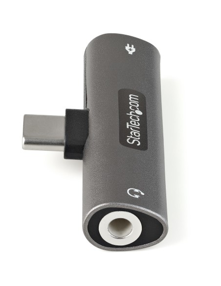 StarTech.com Adaptador de Audio y Carga USB-C - Adaptador de Audio USB Tipo C con Salida TRRS de 3,5mm para Auriculares con Micr