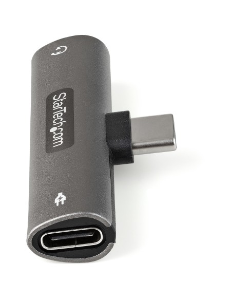 StarTech.com Adaptador de Audio y Carga USB-C - Adaptador de Audio USB Tipo C con Salida TRRS de 3,5mm para Auriculares con Micr
