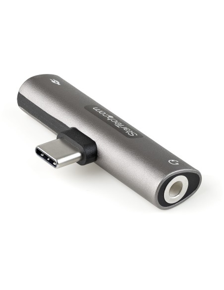 StarTech.com Adaptador de Audio y Carga USB-C - Adaptador de Audio USB Tipo C con Salida TRRS de 3,5mm para Auriculares con Micr