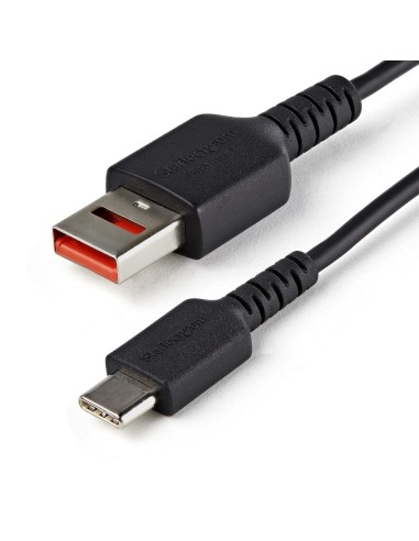 StarTech.com Cable Adaptador usb 2.0 macho a usb tipo-c macho carga segura 1m negro