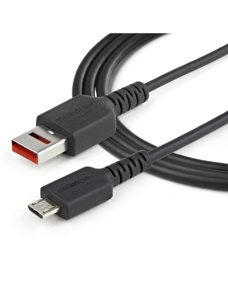 StarTech.com Cable Adaptador usb tipo-a macho a Micro usb b de Carga Segura 1m negro