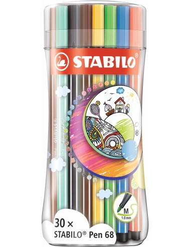 STABILO Pen 68 rotulador Medio Multicolor 30 pieza(s)
