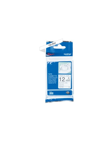 BROTHER cinta para impresora de etiquetas Negro sobre blanco