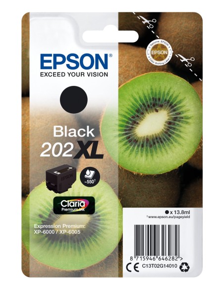 Epson Kiwi Singlepack 202XL cartucho Claria Premium Ink negro