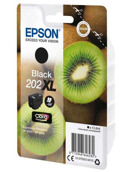 Epson Kiwi Singlepack 202XL cartucho Claria Premium Ink negro