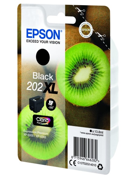 Epson Kiwi Singlepack 202XL cartucho Claria Premium Ink negro