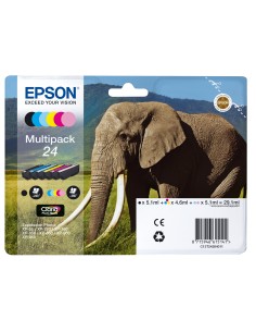 Epson Elephant Multipack 6-colours 24 Claria cartucho Photo HD Ink multicolor