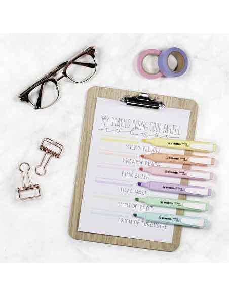 Stabilo 102754806 8 Rotuladores punta de cincel multicolor