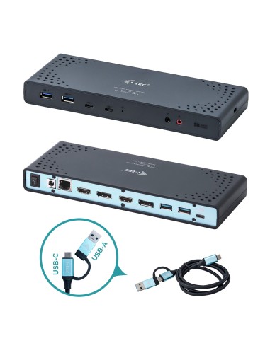 i-tec USB 3.0   USB-C   Thunderbolt 3 Dual Display Docking Station + Power Delivery 65W