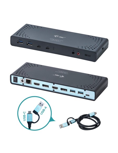 i-tec USB 3.0   USB-C   Thunderbolt 3 Dual Display Docking Station + Power Delivery 65W