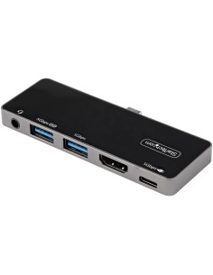 StarTech.com Adaptador Multipuertos USB C a HDMI 2.0 de 4K 60Hz - Entrega de Alimentación PD de 100W Pass Through - Hub USB 3.0 