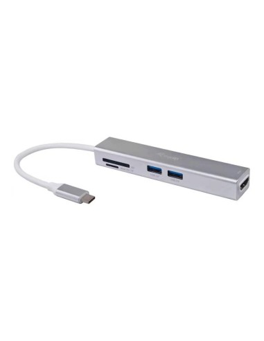 Equip HUB de interfaz USB 3.2 Gen 1 (3.1 Gen 1) Type-C 5000 Mbit s Plata