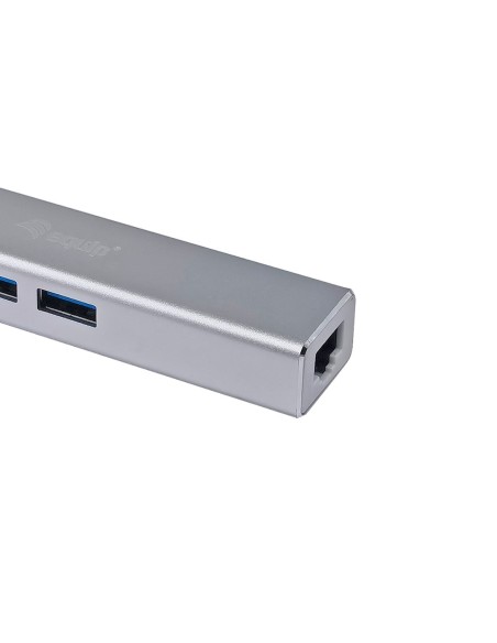 Equip HUB de interfaz USB 3.2 Gen 1 (3.1 Gen 1) Type-C 5000 Mbit s Plata