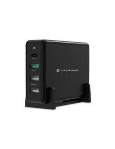 Conceptronic Cargador de dispositivo móvil Interior USB Tipo C tipo A USB 3.2 Gen 1(3.1 Gen 1) Negro