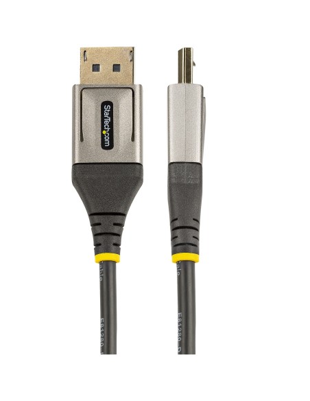 StarTech.com Cable DisplayPort 1.4 Certificado VESA - 8K de 60Hz HDR10 Ultra HD 4K de 120Hz, 4 m Gris, Negro