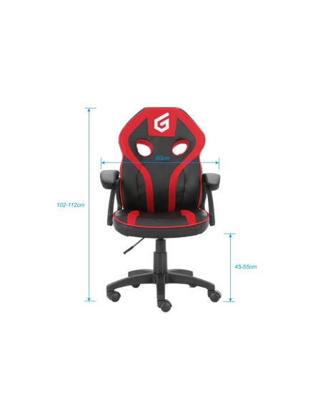 Conceptronic Silla para videojuegos de PC Asiento acolchado Negro, Rojo