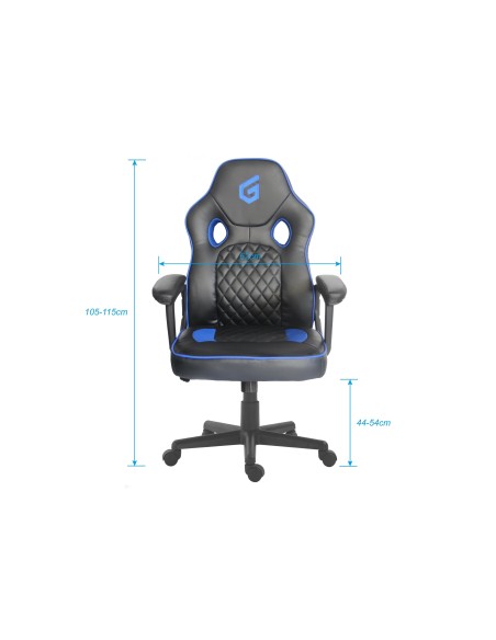 Conceptronic Silla para videojuegos de PC Asiento acolchado Negro, Azul