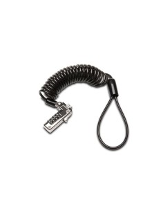 Kensington Candado fino y portátil de combinación para ranuras estándar Negro, Plata