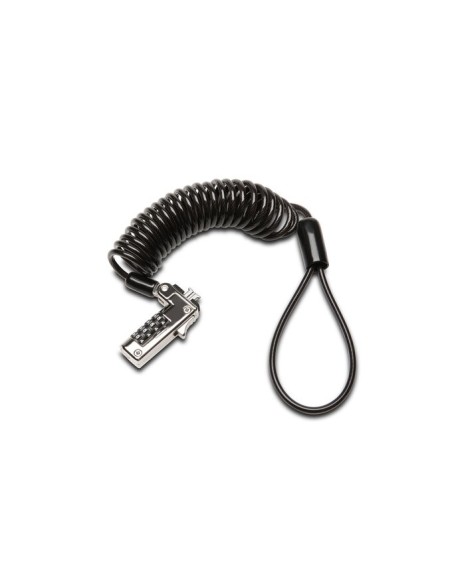 Kensington Candado fino y portátil de combinación para ranuras estándar Negro, Plata