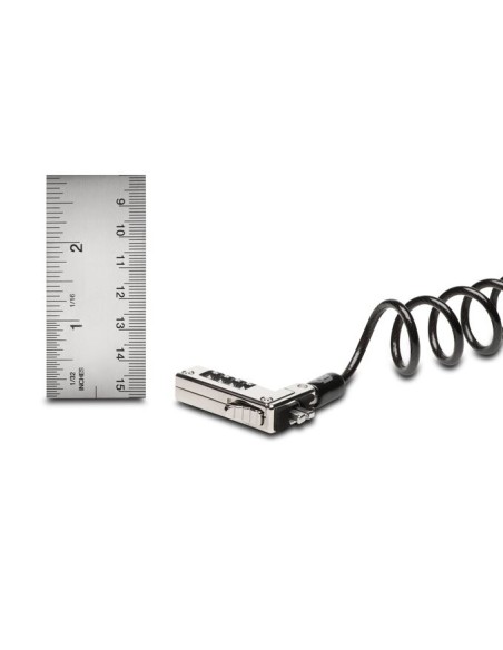 Kensington Candado fino y portátil de combinación para ranuras estándar Negro, Plata