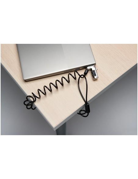 Kensington Candado fino y portátil de combinación para ranuras estándar Negro, Plata