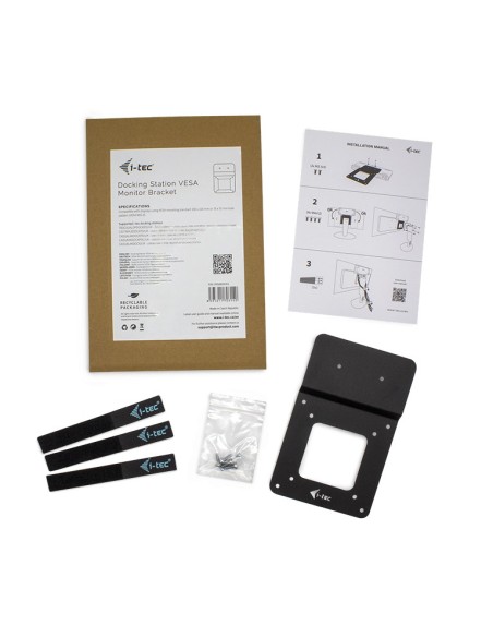 i-tec VESADOCK1 kit de montaje Negro