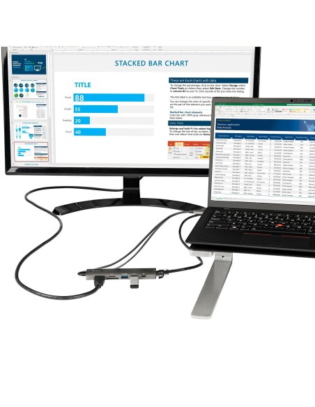 StarTech.com Adaptador Multipuertos USB C - Docking Station USB Tipo C a HDMI 2.0 4K 60Hz - Entrega de Alimentación 100W Pass-th
