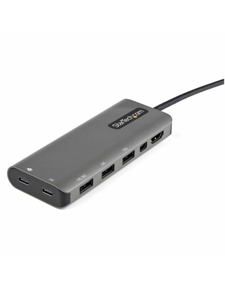 StarTech.com Adaptador Multipuertos USB-C - Docking Station USB Tipo C a HDMI o Mini DisplayPort 4K60 - Replicador de Puertos US