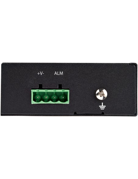 StarTech.com Conversor de Medios Ethernet Industrial PoE+ de Fibra a Ethernet de 60W - Convertidor SFP a RJ45 de Fibra IP30