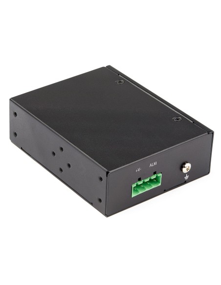 StarTech.com Conversor de Medios Ethernet Industrial PoE+ de Fibra a Ethernet de 60W - Convertidor SFP a RJ45 de Fibra IP30