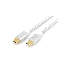 Equip Cable USB C USB C 0,5 m Plata, Blanco