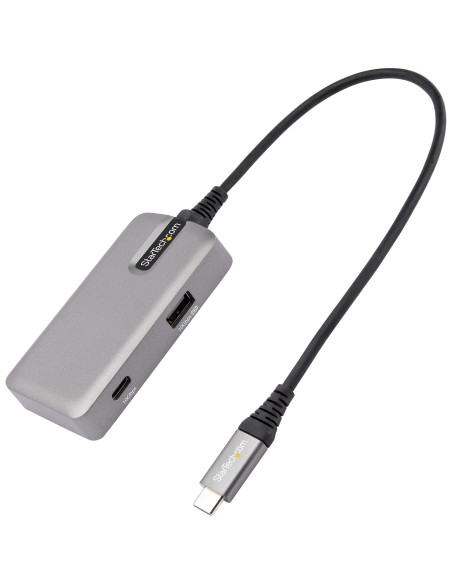 StarTech.com Adaptador Multipuertos USB C - USB-C a HDMI 2.0 4K 60Hz, PD con Paso de 100W - Hub USB de 3 Puertos de 10Gbps - Min