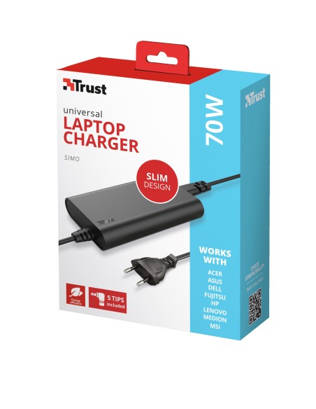 Trust Simo Cargador portatil Interior Negro