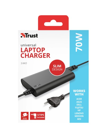 Trust Simo Cargador portatil Interior Negro