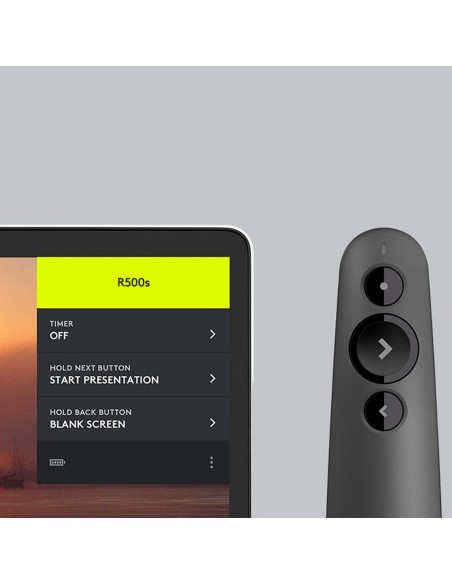 Logitech R500 apuntador inalámbricos Bluetooth RF Grafito